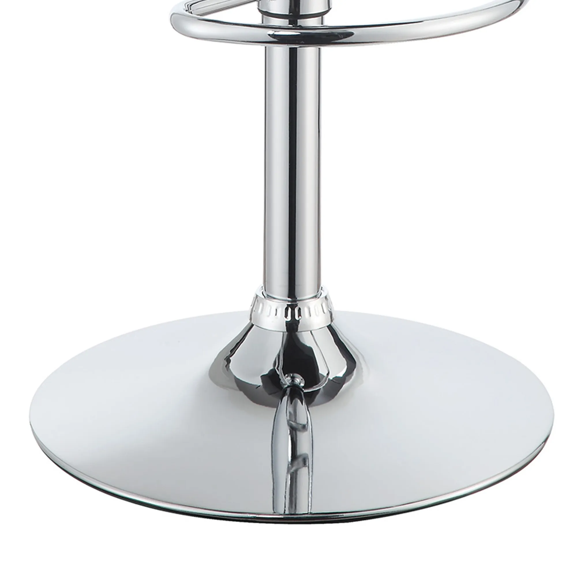 Classy Backless Adjustable Height Bar Stool, White-Benzara