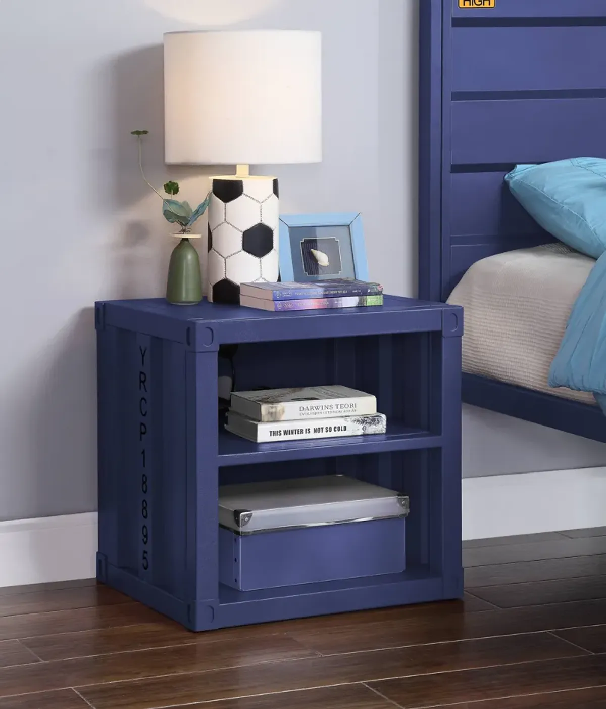 ACME Cargo Nightstand w/USB, Blue