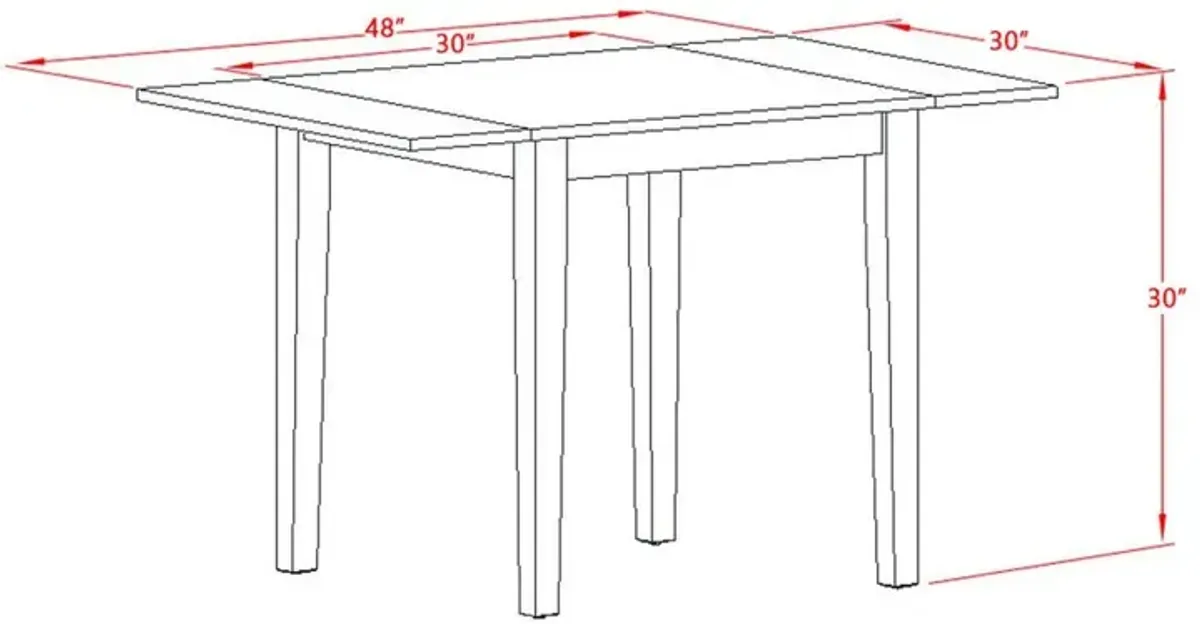 East West Furniture Dining Table Black & Cherry, NDT-BCH-T