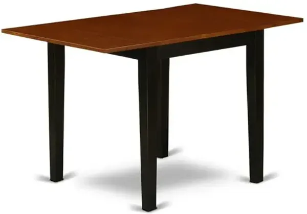 East West Furniture Dining Table Black & Cherry, NDT-BCH-T