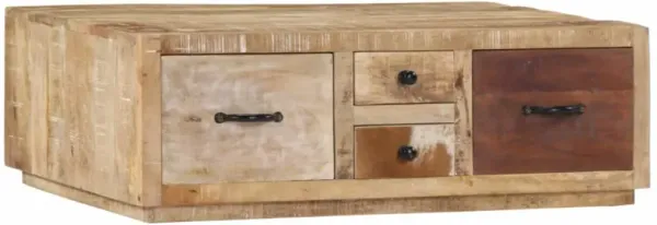 vidaXL Coffee Table 35.4"x23.6"x11.8" Solid Mango Wood