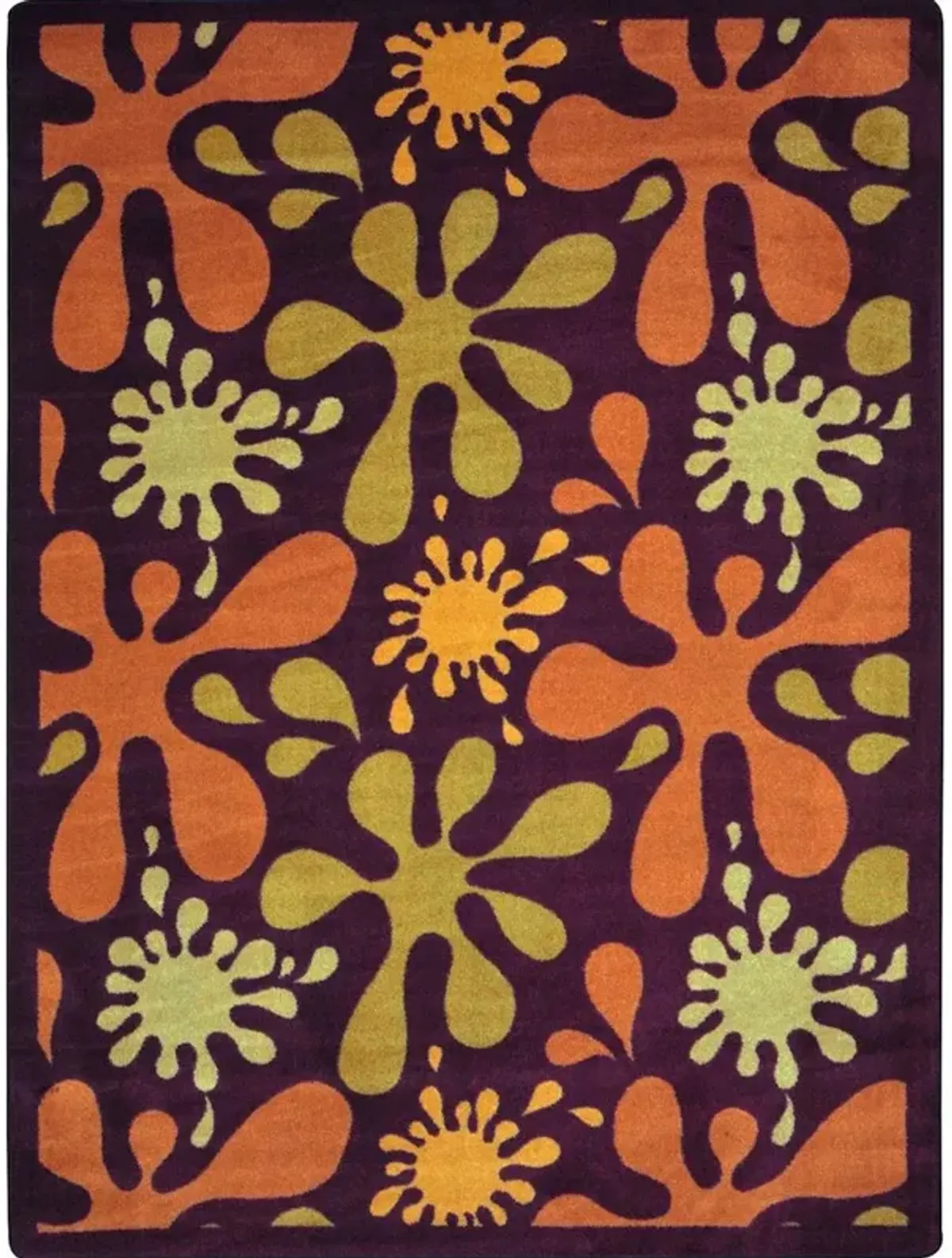 Joy Carpets Kid Essentials Splat 3'10 x 5'4 Area Rug in Color Gray