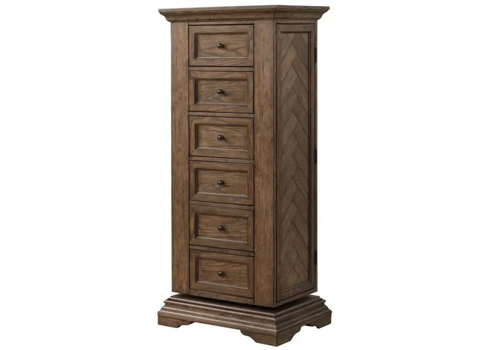 New Classic Furniture Furniture Mar Vista Solid Wood Swivel Lingerie Chest in Walnut