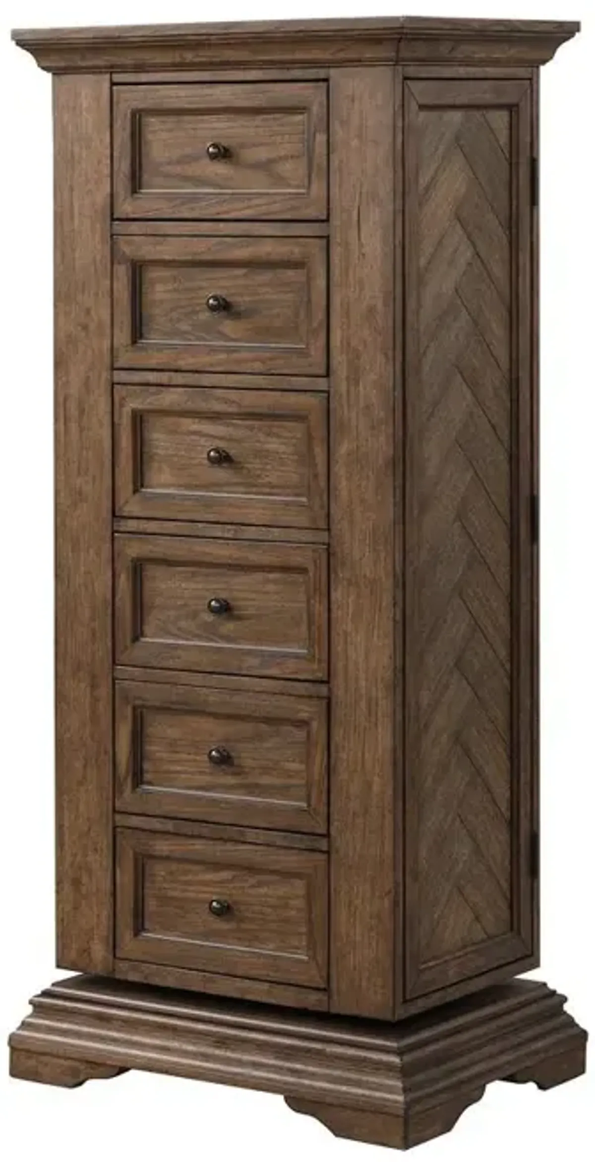 New Classic Furniture Furniture Mar Vista Solid Wood Swivel Lingerie Chest in Walnut