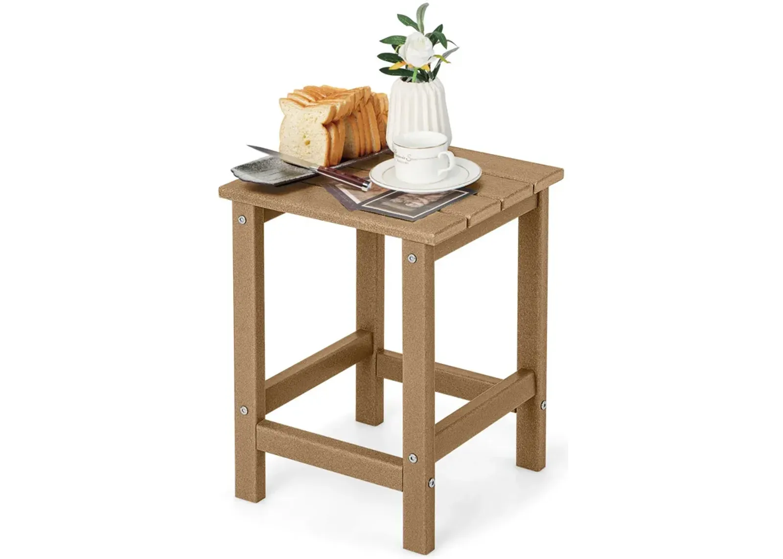 14 Inch Square Weather-Resistant Adirondack Side Table