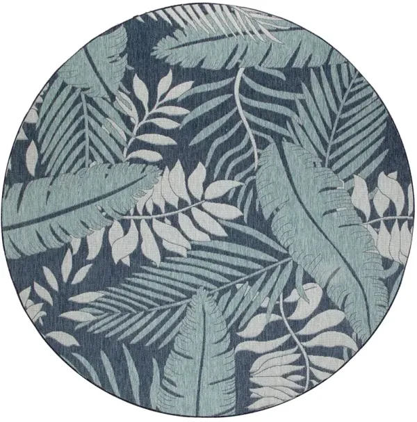 Garden Oasis GOA02 Navy 8' x Round Rug