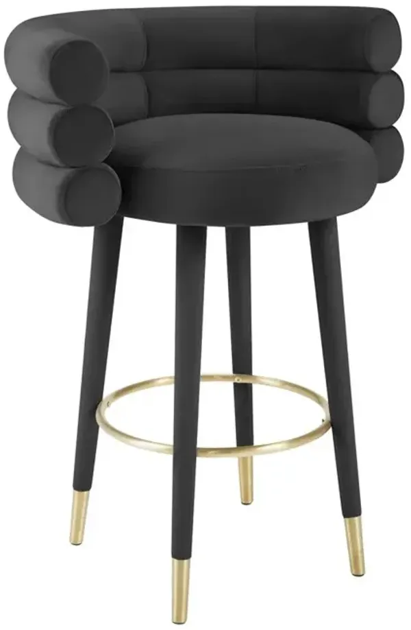 Belen Kox Chic Noir Velvet Barstool, Belen Kox