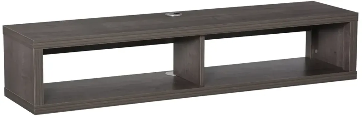 Wall Mount Media Console, Floating TV Stand Entertainment Center Unit, Dark Grey