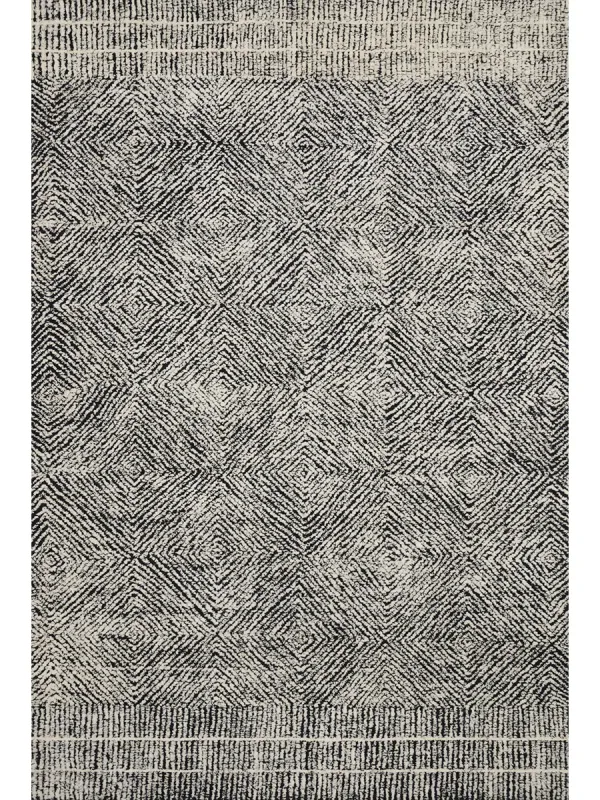 Kopa Black/Ivory 9'3" x 13' Area Rug