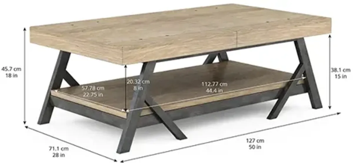 Frame Sliding-Top Cocktail Table