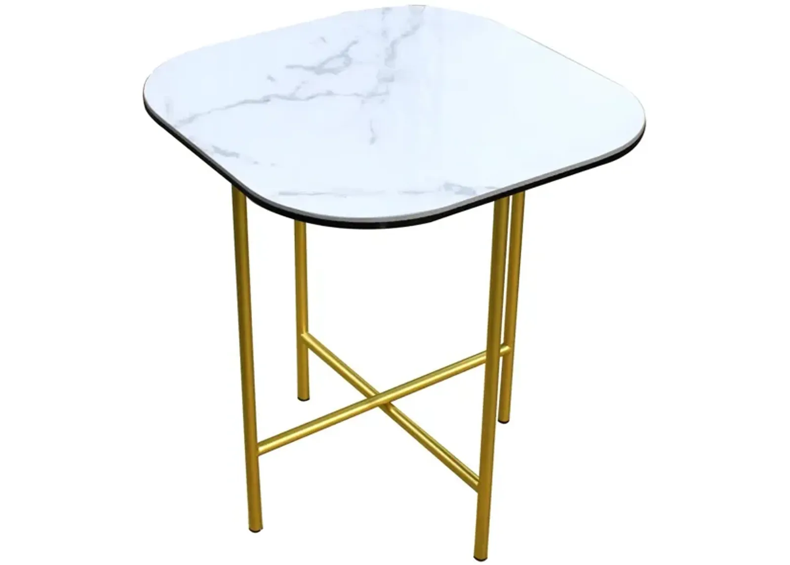 ceramic top + golden metal frame