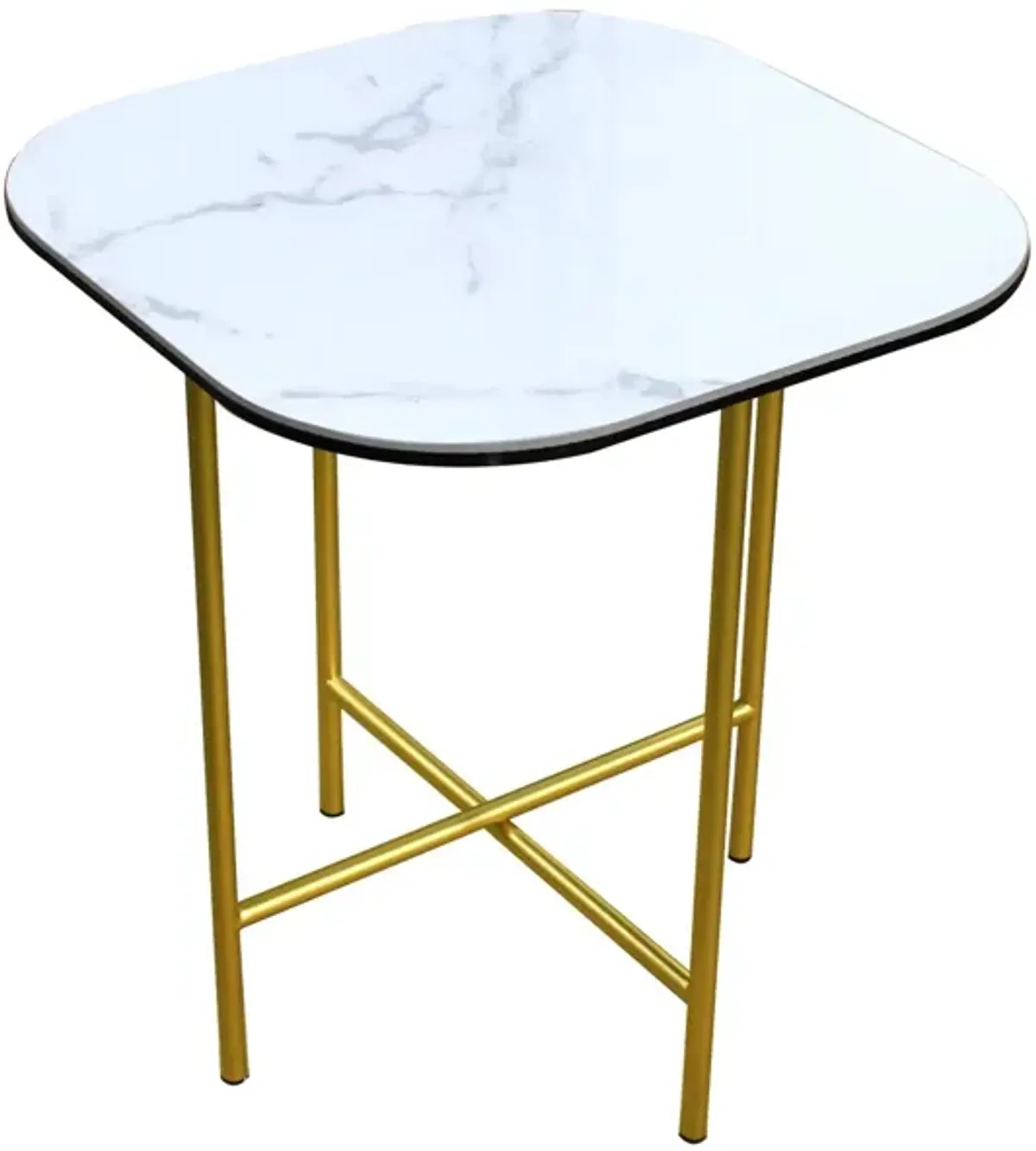 ceramic top + golden metal frame