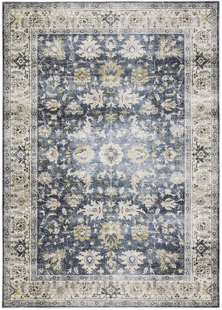 Charleston 7'6" x 10' Blue Rug