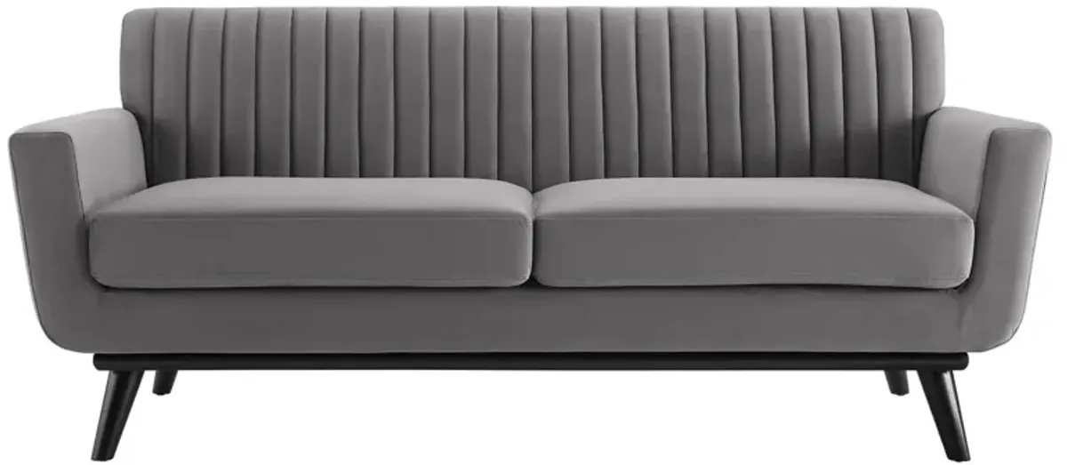 Engage Channel Tufted Performance Velvet Loveseat