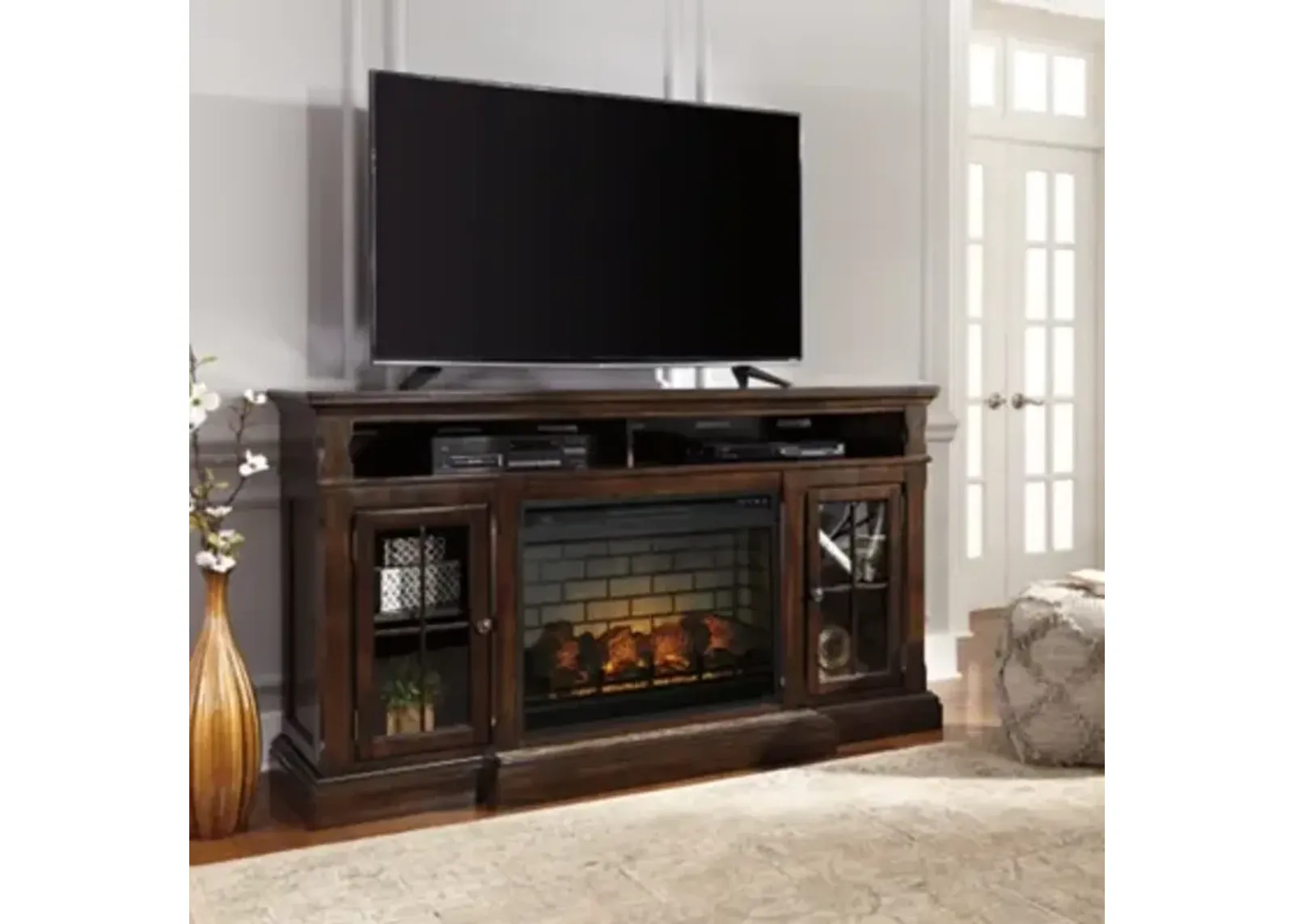 Roddinton 72" TV Stand with Electric Fireplace