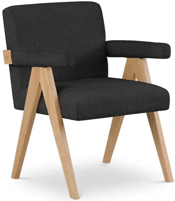 Meridian Furniture Woodloch Black Boucle Fabric Accent Chair