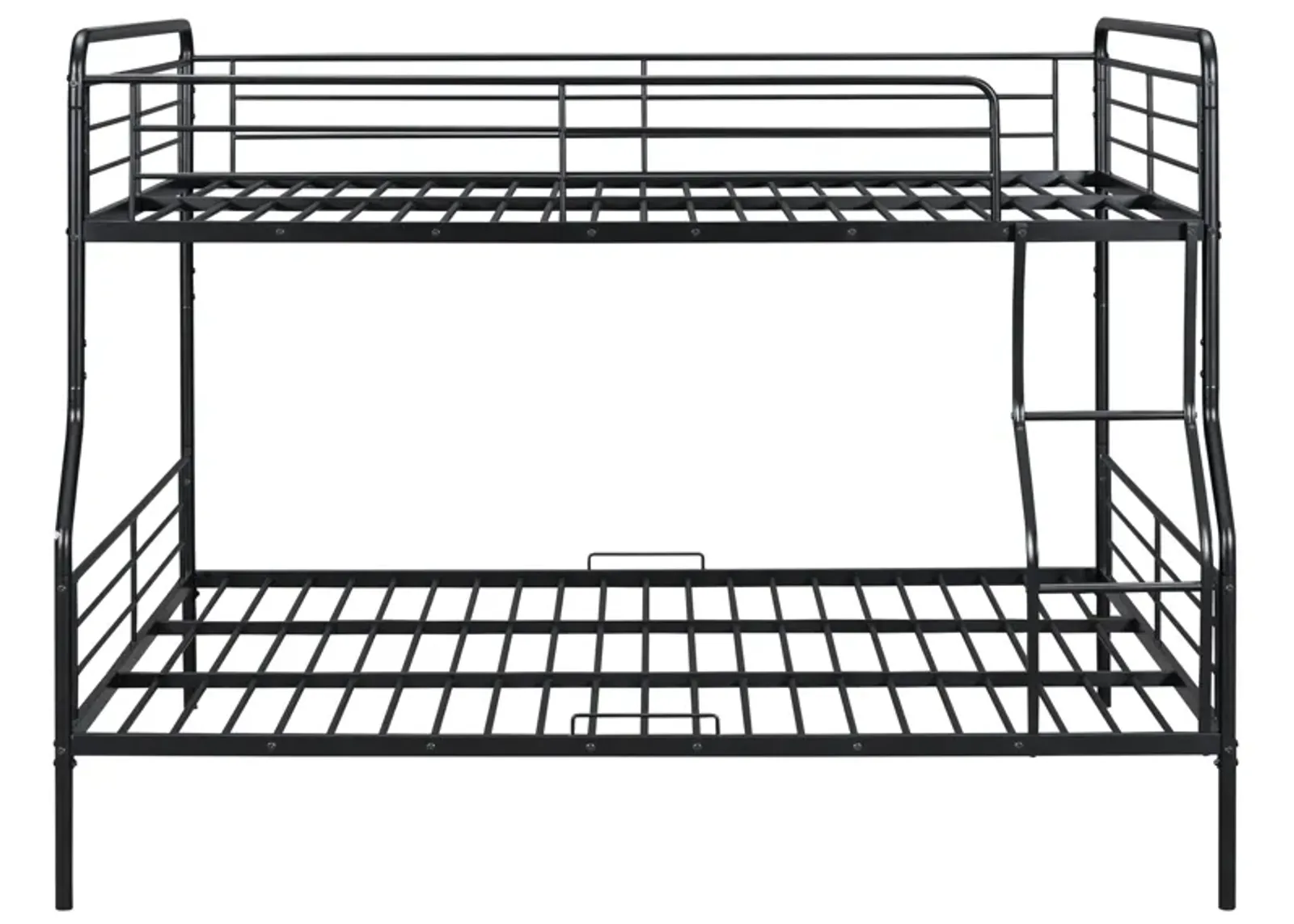 Full XL Over Queen Metal Bunk Bed, Black