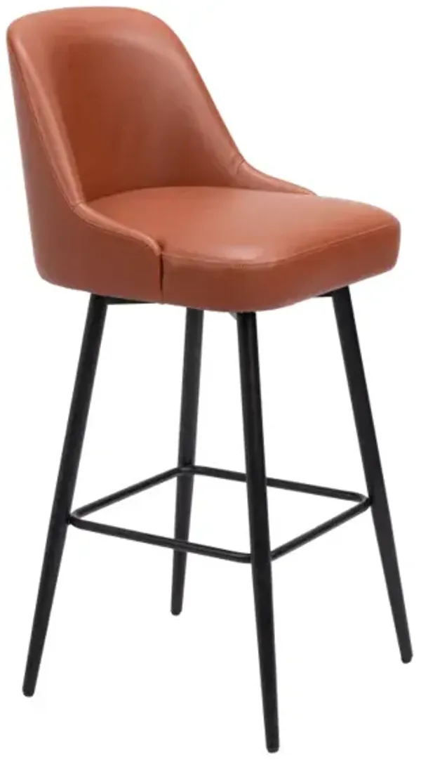 Keppel Swivel Barstool Brown