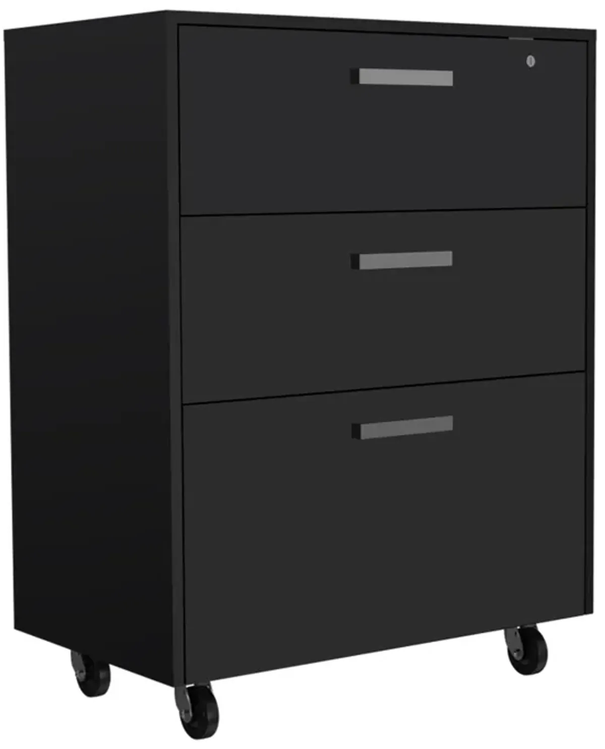 3 Drawers Storage Cabinet Lions, Garage, Black