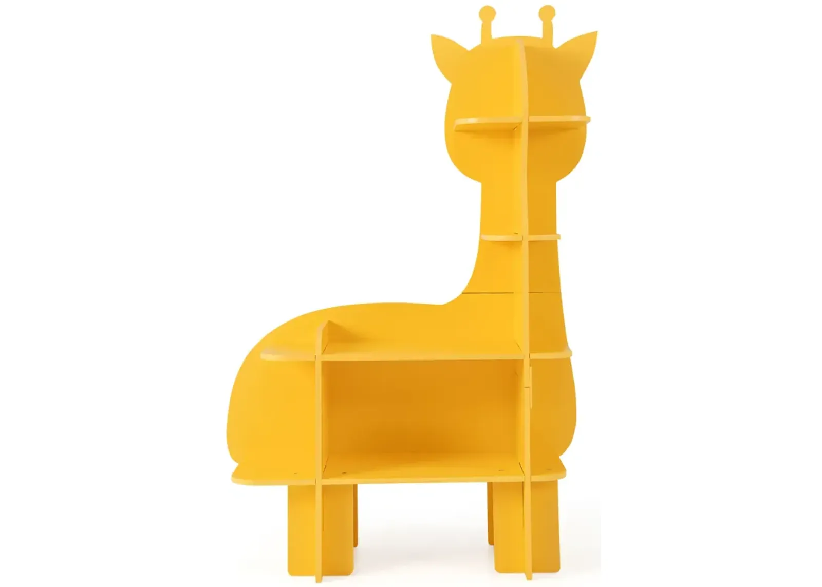 Kids Bookcase Toy Storage Organizer with Open Storage Shelves-Giraffe