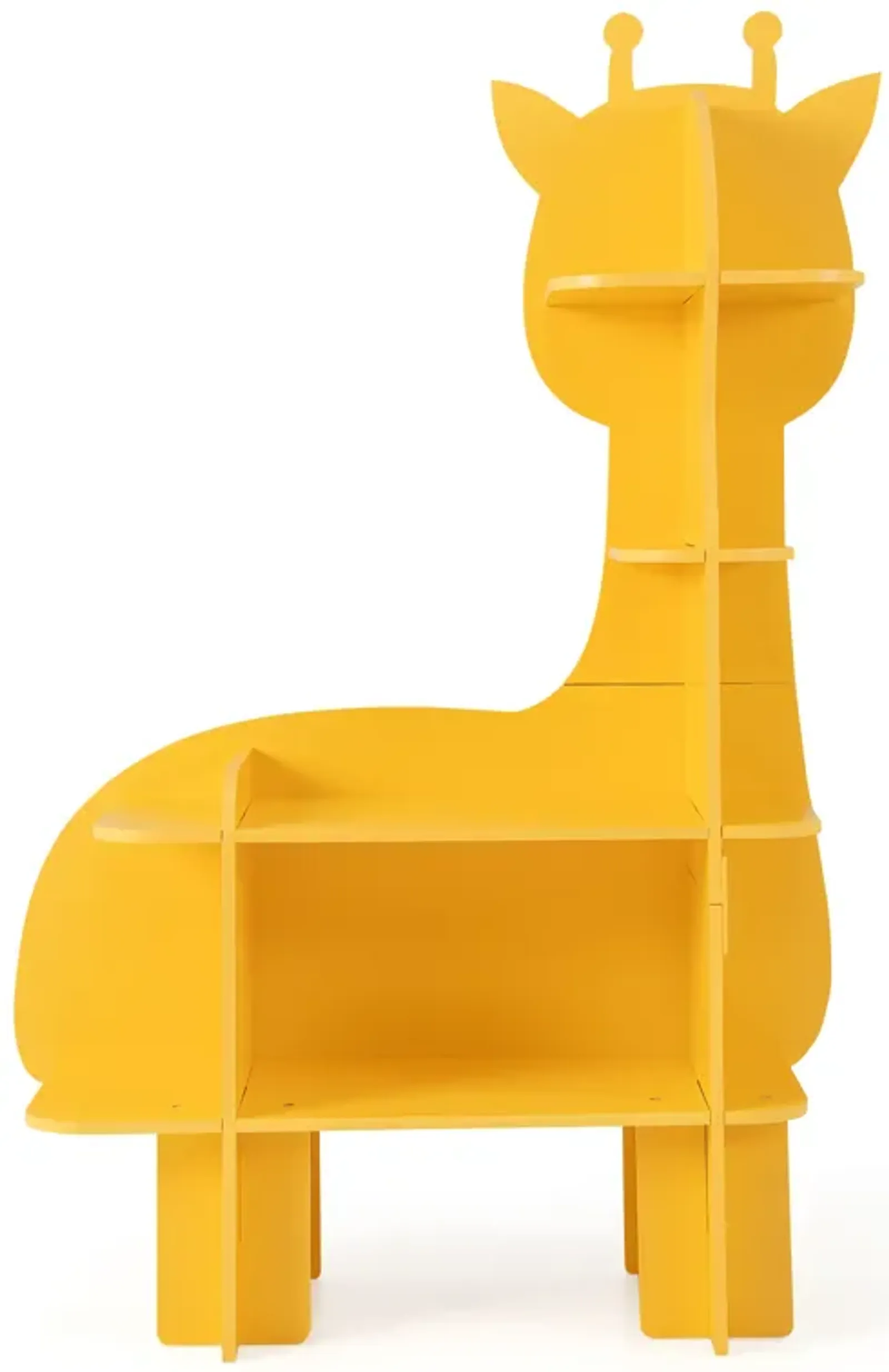 Kids Bookcase Toy Storage Organizer with Open Storage Shelves-Giraffe