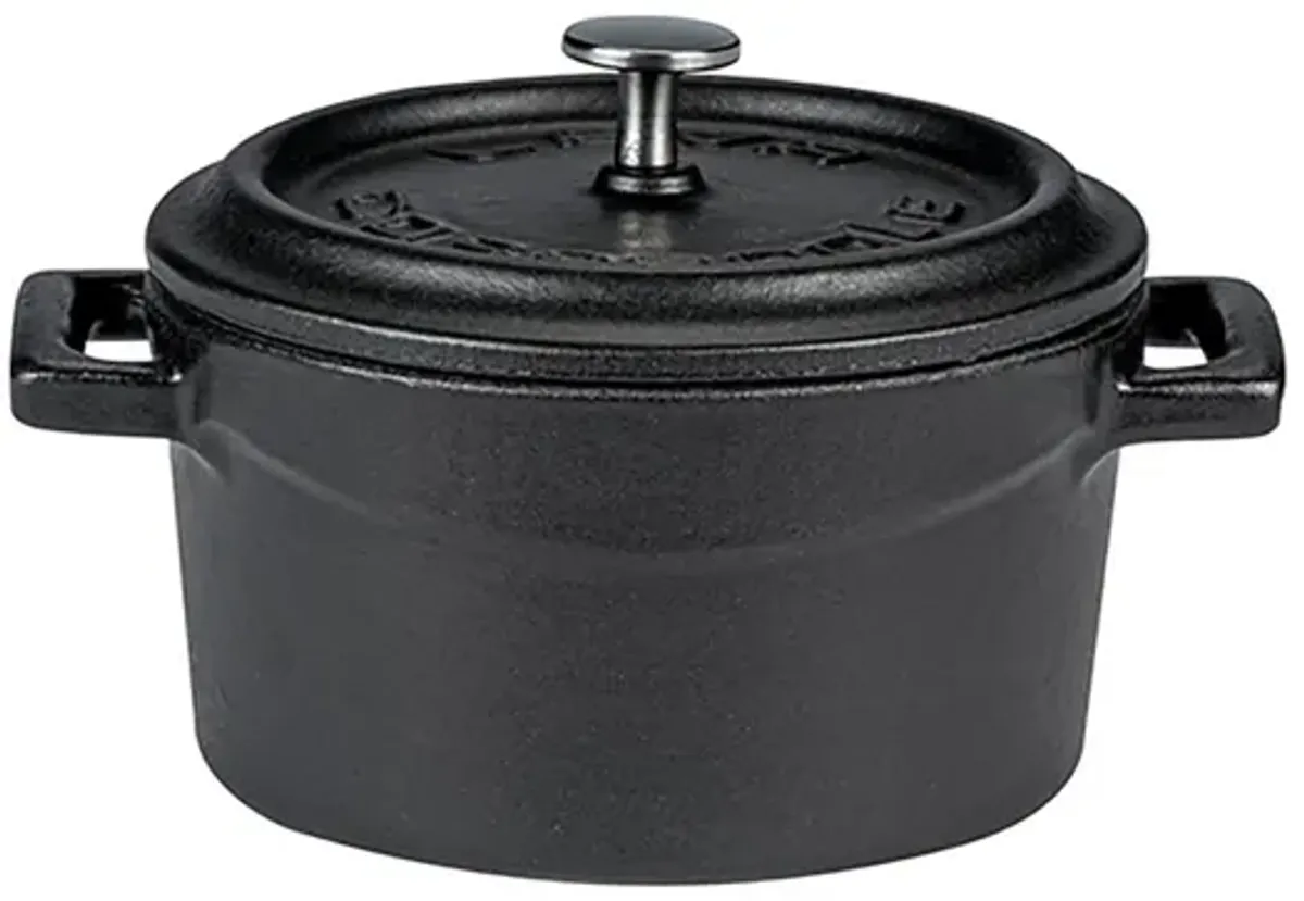Cast Iron dia.5" h:2.5" 18 oz. Round Cast Iron Dutch Oven