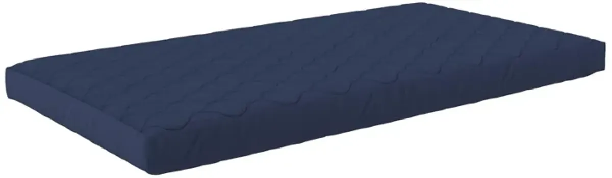 Atwater Living Eden 6" Quilted Twin Mattress with Removable Cover and Thermobonded Polyester Fill, Blue