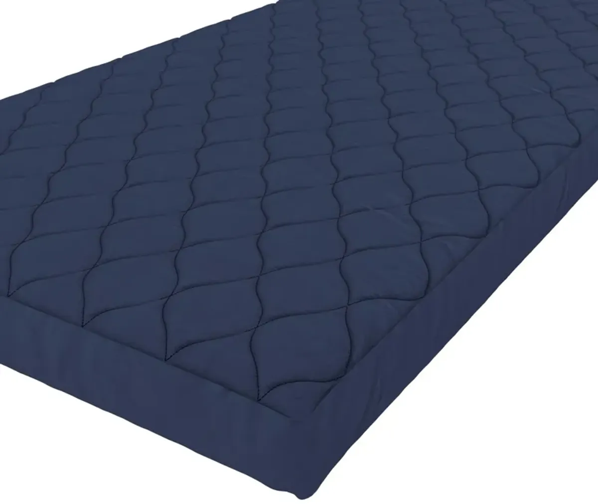 Atwater Living Eden 6" Quilted Twin Mattress with Removable Cover and Thermobonded Polyester Fill, Blue