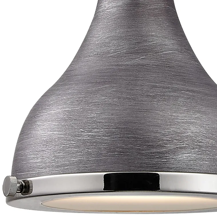 Rutherford 9'' Wide 1-Light Mini Grey Pendant