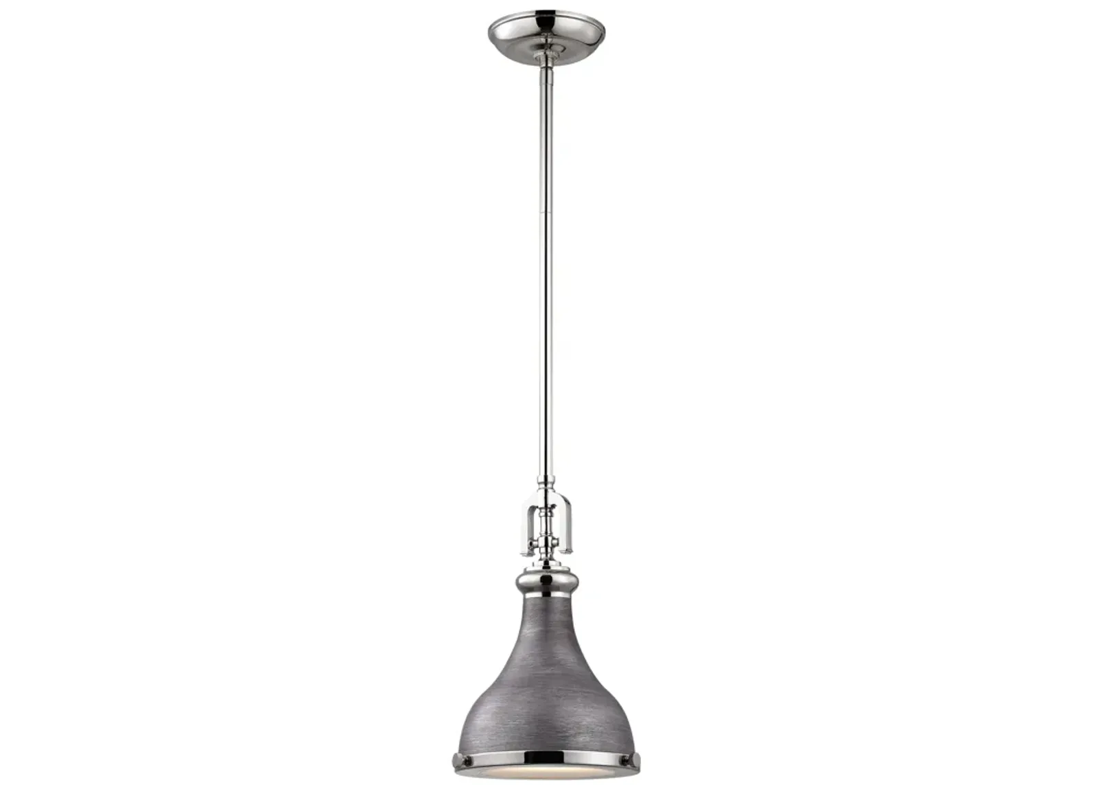 Rutherford 9'' Wide 1-Light Mini Grey Pendant