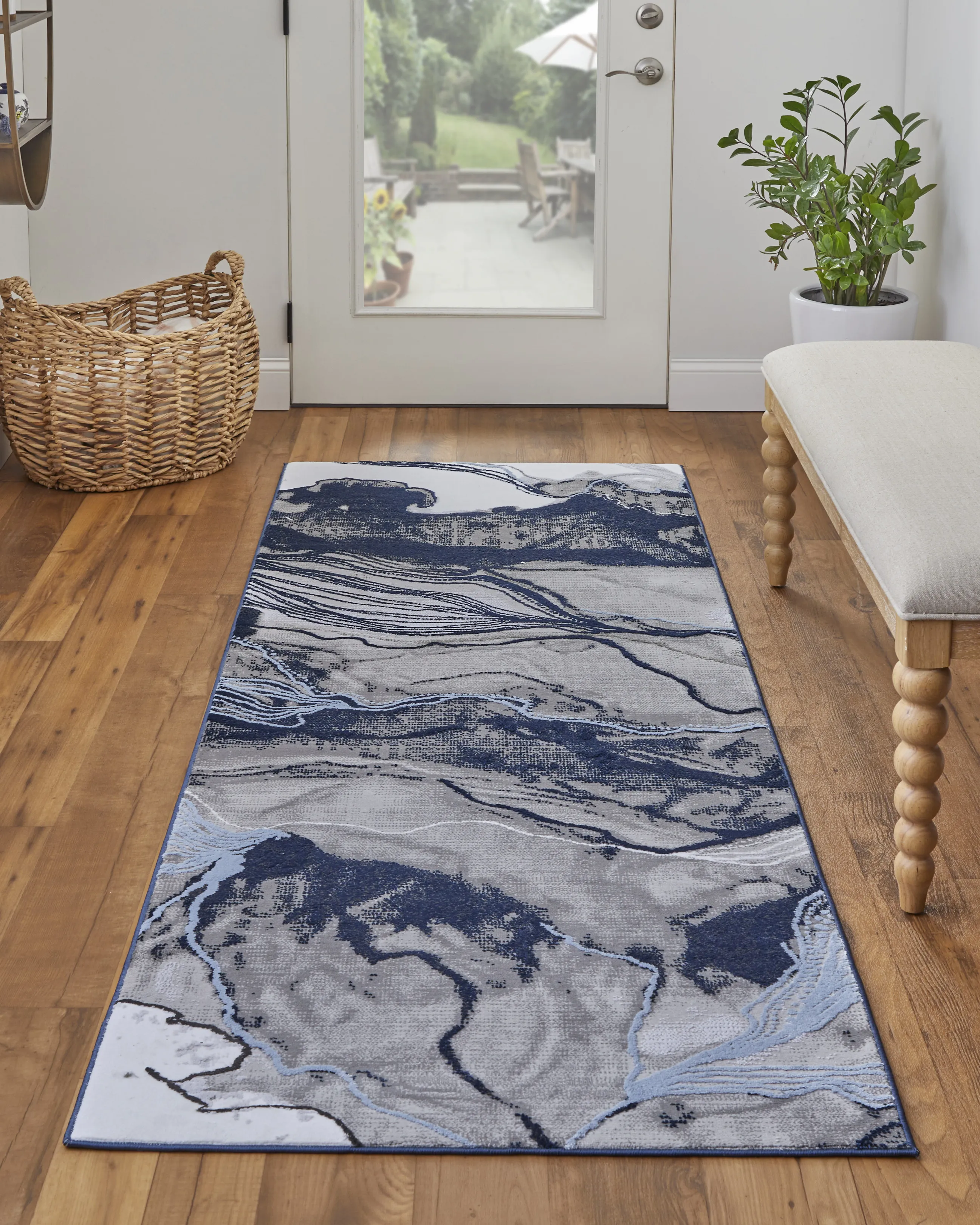 Gaspar 39KTF Blue/Gray/Ivory 10'4" x 13'6" Rug