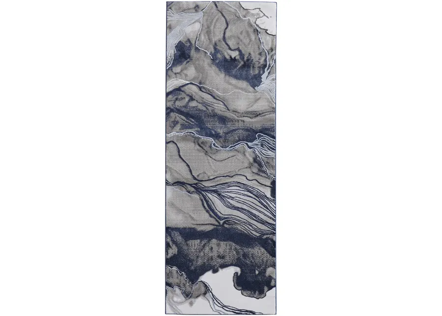 Gaspar 39KTF Blue/Gray/Ivory 10'4" x 13'6" Rug