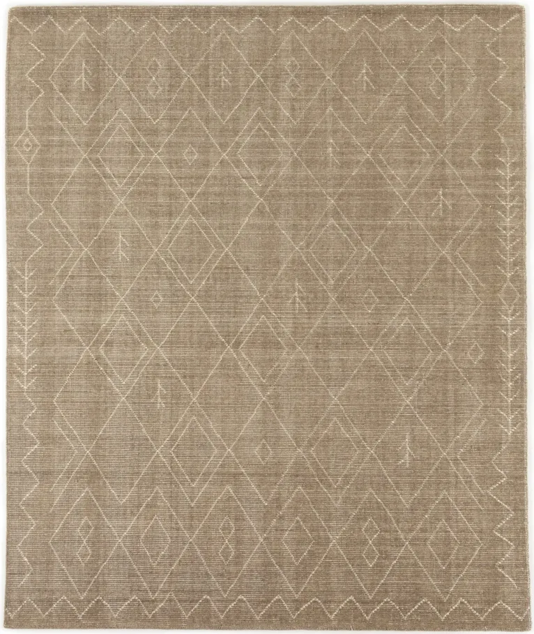 Nador Taupe Moroccan Hand Knotted 8' x 10' Rug