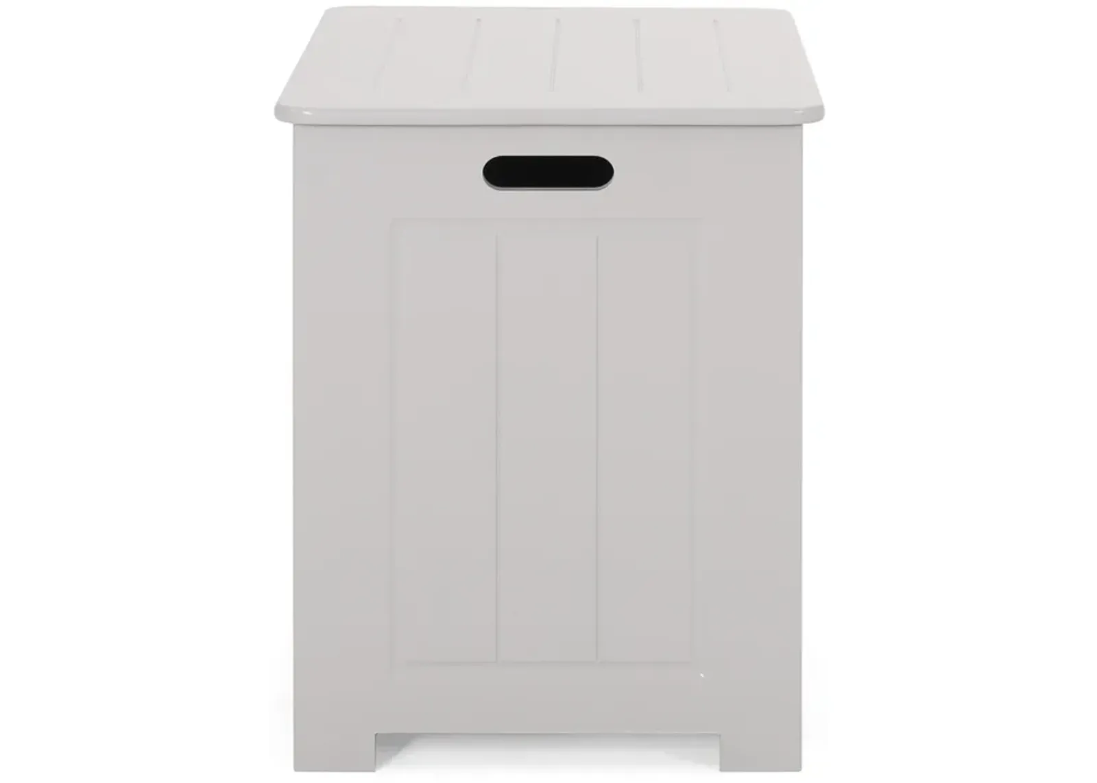 Tomo Laundry Hamper Bathroom Cabinet, Flip Top Storage, Gray - Benzara