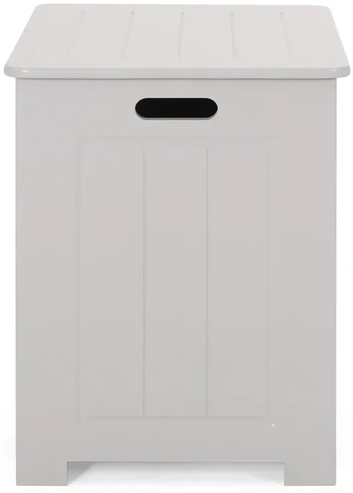 Tomo Laundry Hamper Bathroom Cabinet, Flip Top Storage, Gray - Benzara