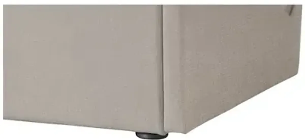 Meridian Furniture Tess Beige Velvet King Bed