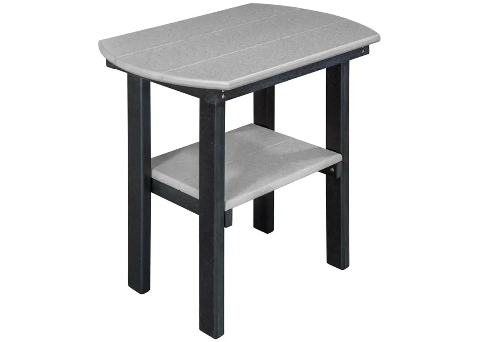 OS Home and Office Model 525LGB Oval End Table in Light Grey with a Black Base, Made in the USA