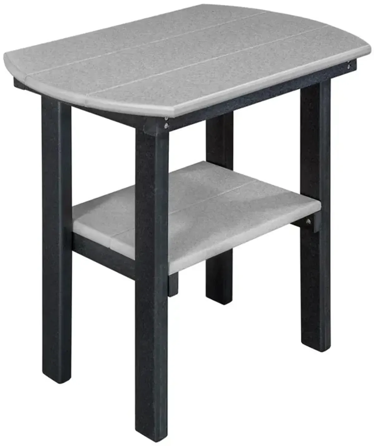 OS Home and Office Model 525LGB Oval End Table in Light Grey with a Black Base, Made in the USA