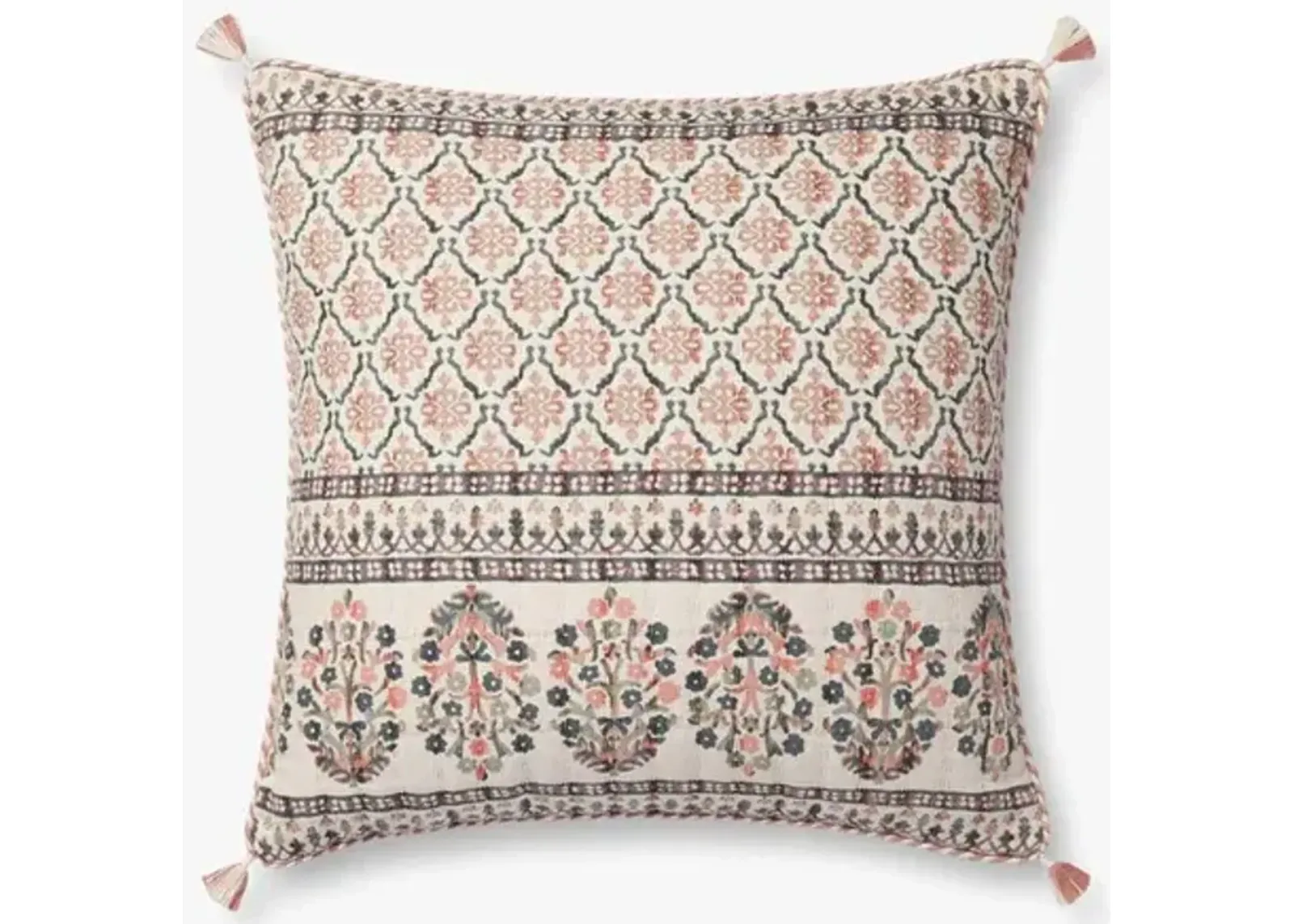 PLL0115 Pink/Multi 22''x22'' Poly Pillow