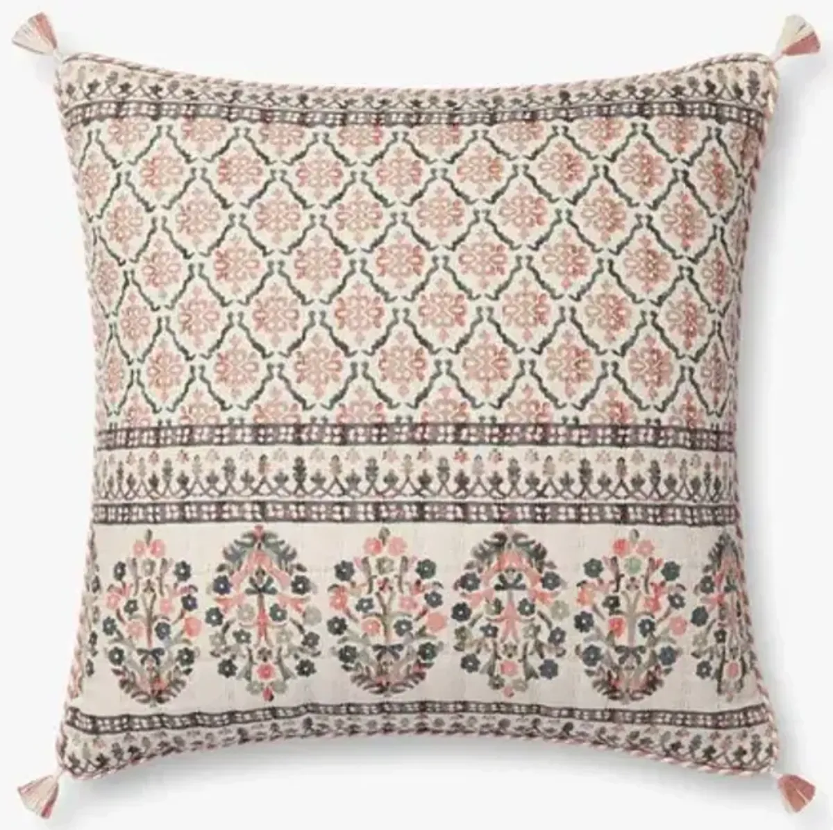 PLL0115 Pink/Multi 22''x22'' Poly Pillow