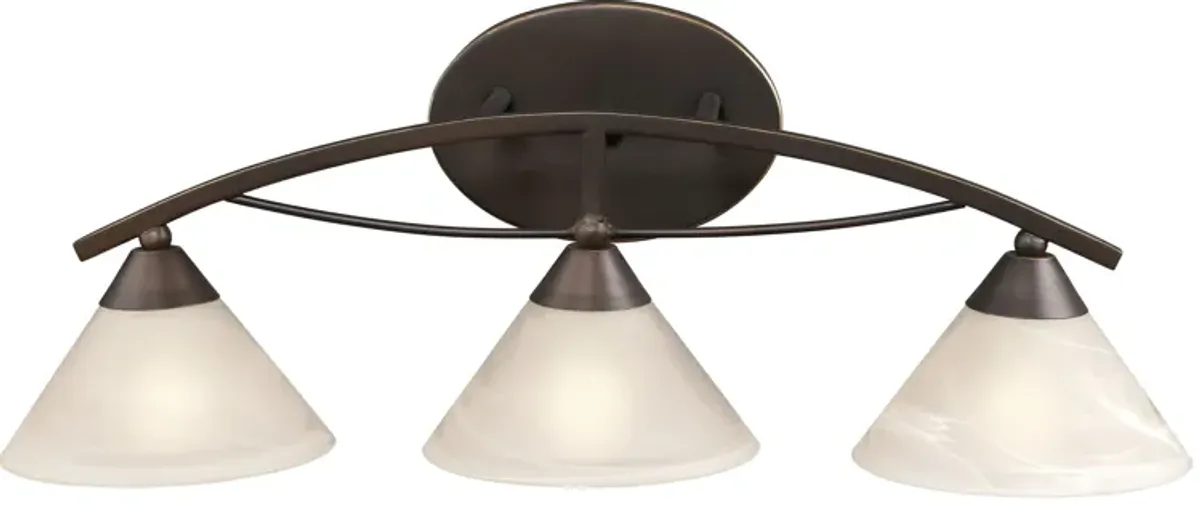 Elysburg 25'' Wide 3-Light Bronze Vanity Light