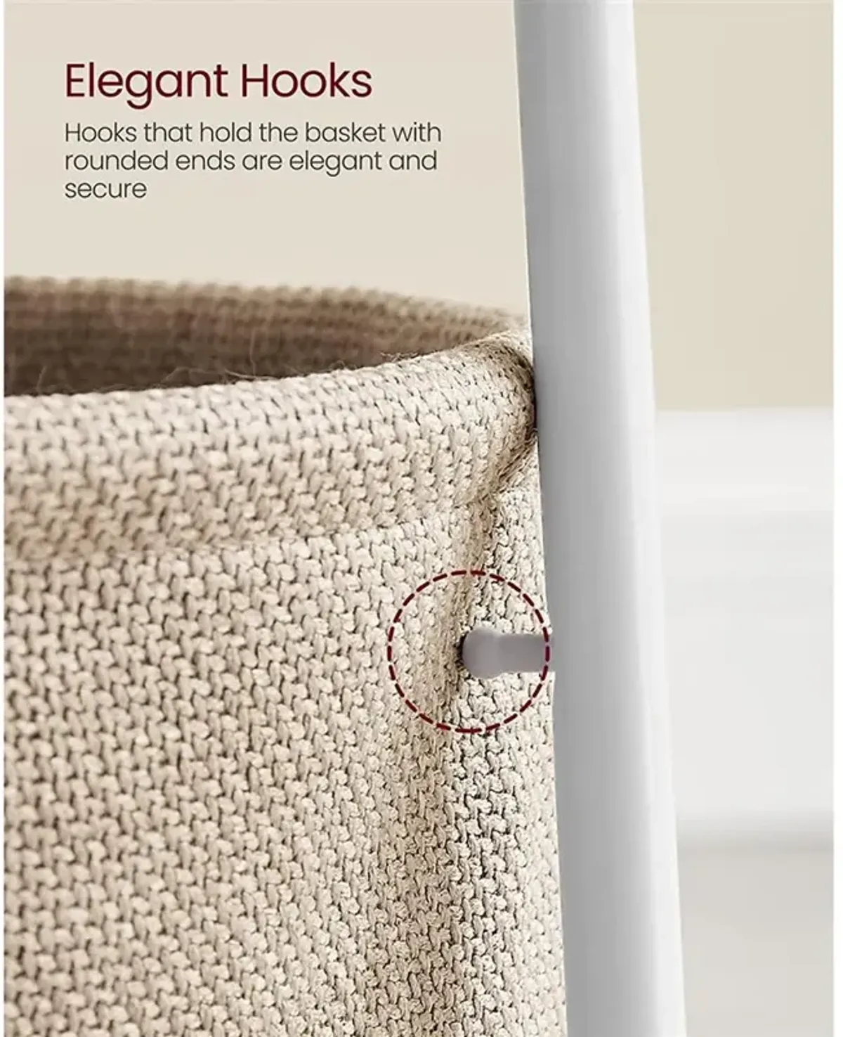 Modern Nightstand with Fabric Basket for Stylish and Functional Storage