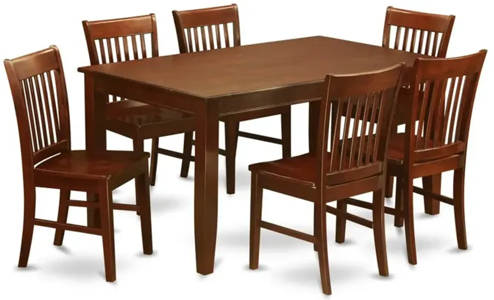 East West Furniture 7  Pc  Dining  room  set  for  6-  Dining  Table  and  6  Dining  Chairs