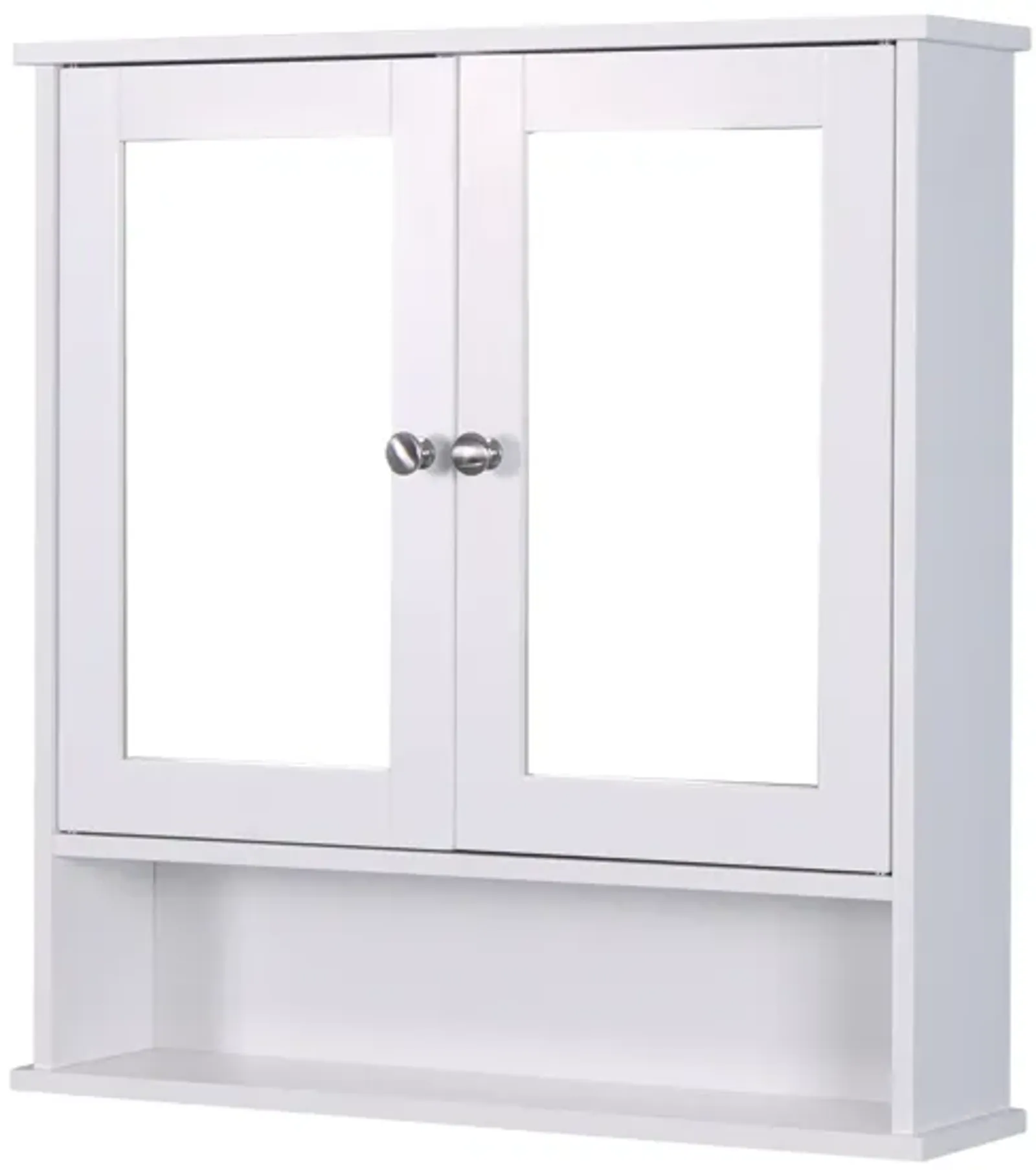 Hivvago Wall Mounted Bathroom Cabinet with 2 Mirror Doors and Adjustable Shelf