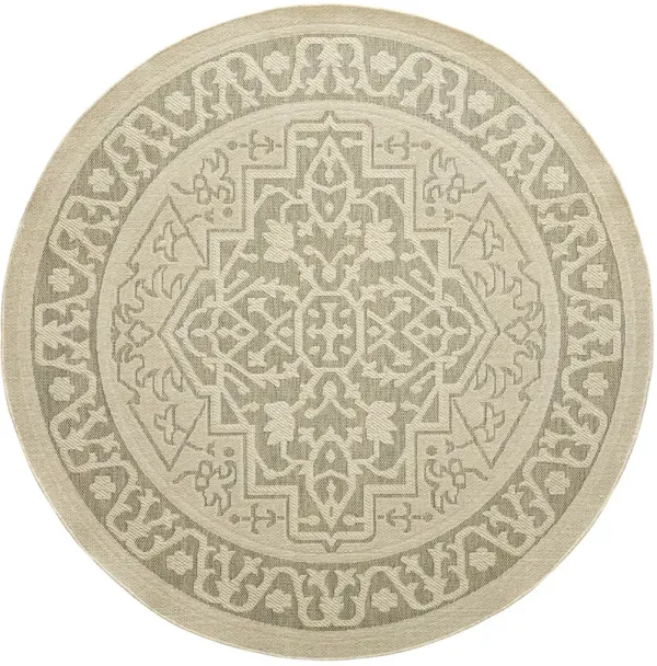 Tulum TLM05 Taupe/Olive 8' x Round Rug