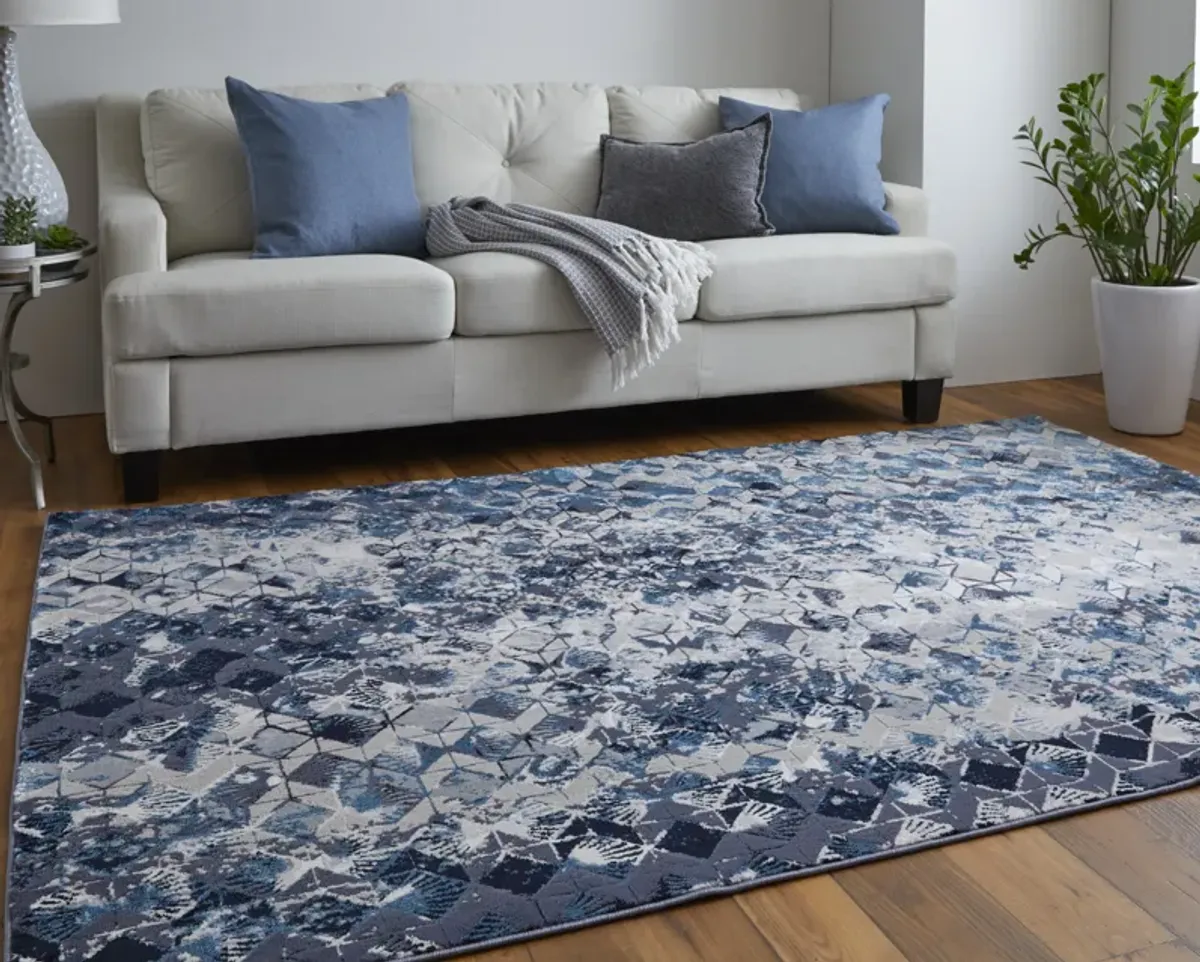 Indio 39H0F Blue/Ivory/Gray 6'7" x 9'6" Rug