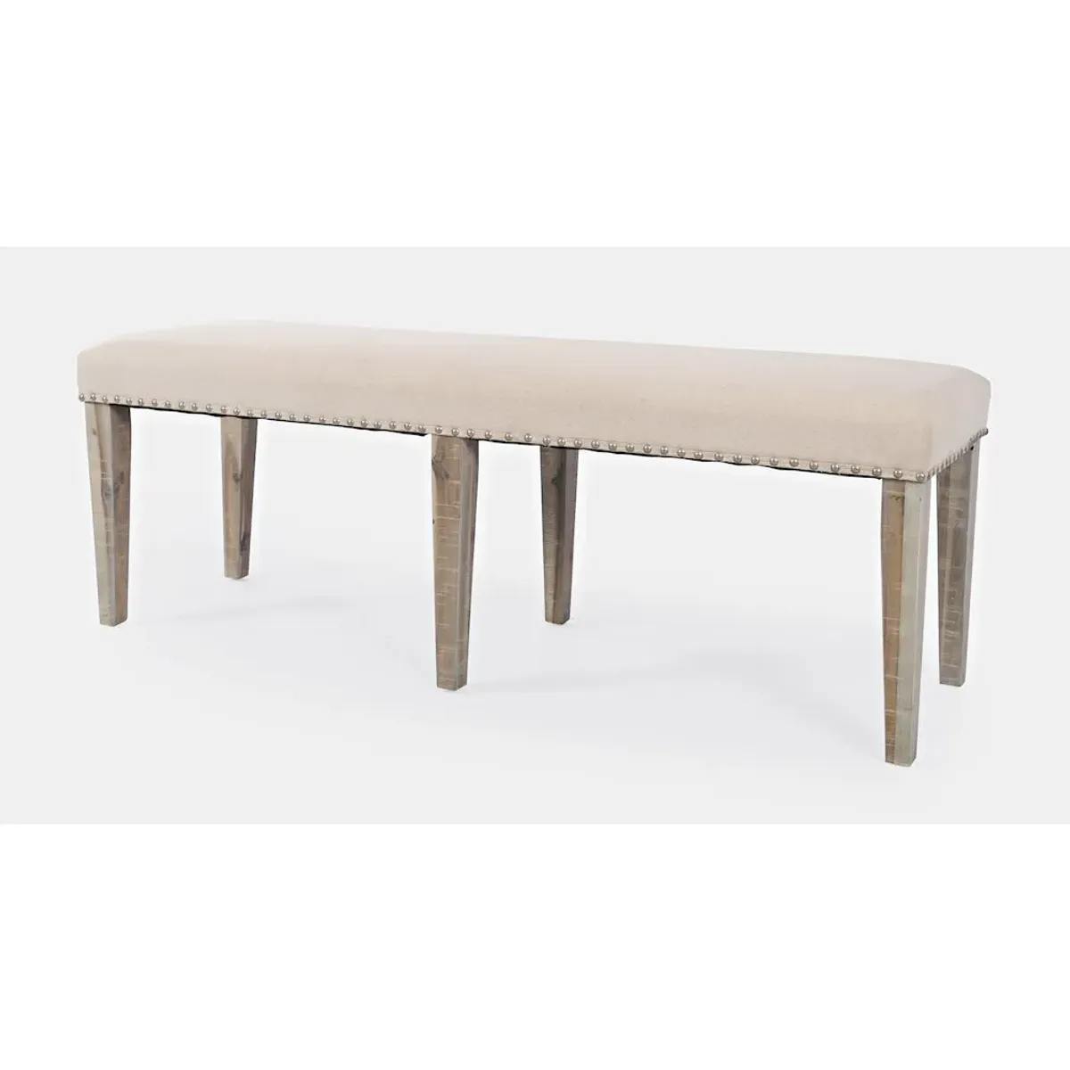 Jofran Fairview Transitional 52 Backless Upholstered Dining Bench