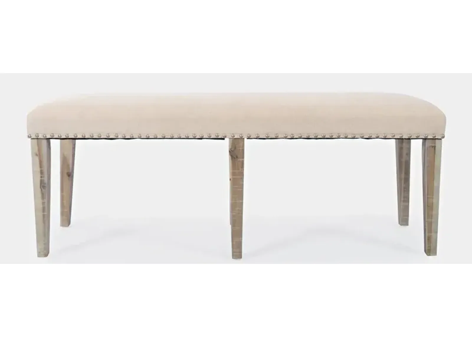 Jofran Fairview Transitional 52 Backless Upholstered Dining Bench