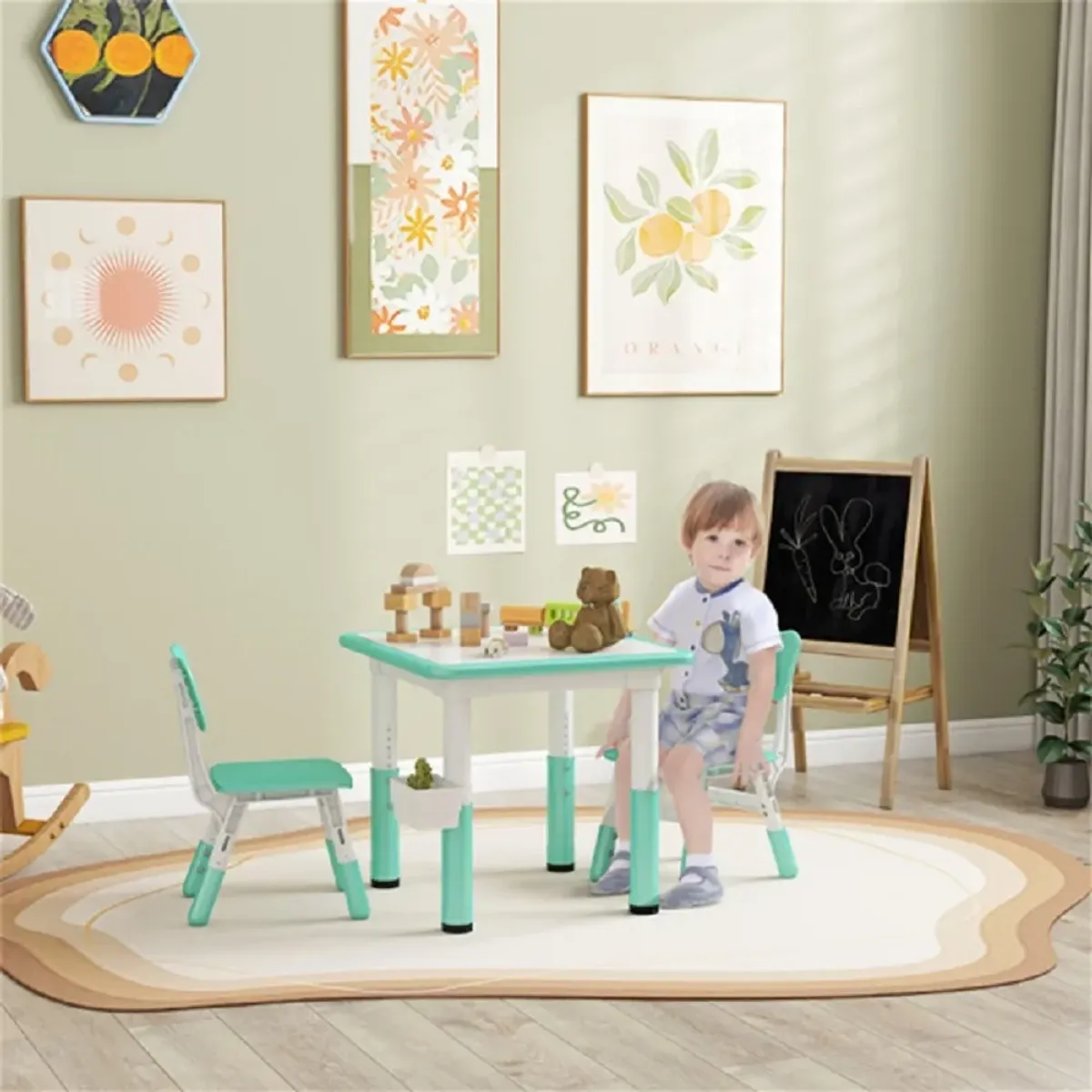 Table and Chair Set for Kids – Ideal for Bedrooms, Playrooms, and Studies