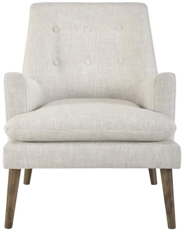 Modway Leisure Mid-Century Modern Upholstered Fabric Lounge Accent Chair in Beige